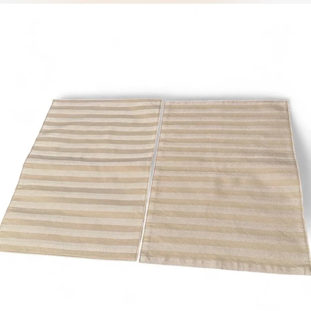Cream and White Stripes Placemats Set of 2